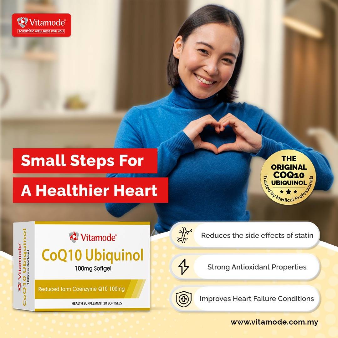 Vitamode CoQ10 Ubiquinol 100mg Softgel 30's