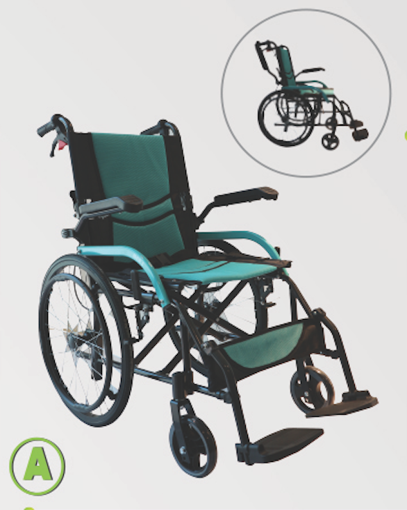 Aluminium Lightweight Wheelchair (Flipup Armrest) 10kg (WCG4)